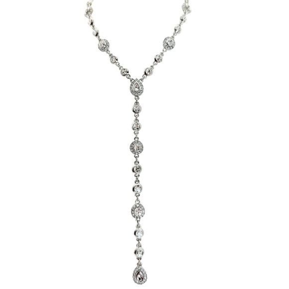 Givenchy Y Elegant Silver Necklace. NWOT - Picture 1 of 8
